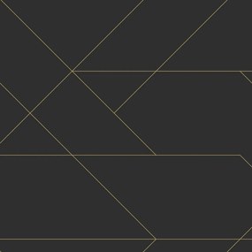 Fekete tapéta flizelin arany mintás tapéta