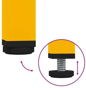 mustársárga hidegen hengerelt acél tálalószekrény 35x39x73,5 cm