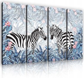 Vászonkép 120x80 Zebra dzsungel trópusok egzotikus állatok keret nélkül dekoráció