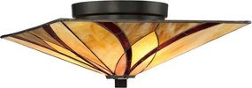 Elstead QZ-ASHEVILLE-F - Tiffany mennyezeti lámpa ASHEVILLE 2xE27/60W/230V