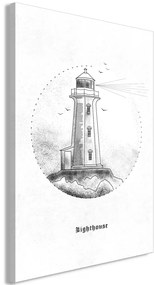 Kép - Black and White Lighthouse (1 Part) Vertical