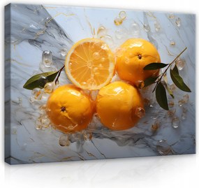 Konyhai Vászonkép Gyümölcsök Márvány Absztrakt Vászon Fal Nagy 120x80