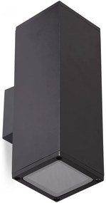 Kültéri fali lámpa 2xGU10/35W/230V IP54 szögletes fekete