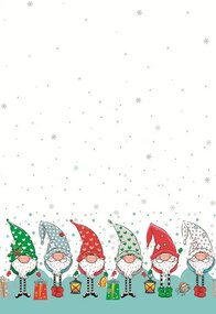 Karácsonyi Funny Gnomes papír asztalterítő 120x180 cm