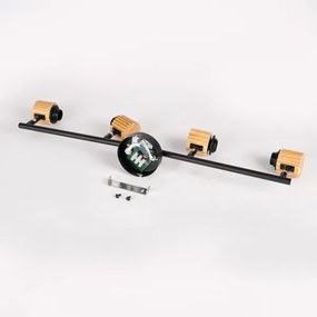 Brilagi - Spotlámpa ODENSE 4xE14/10W/230V kaucsukfa/fekete