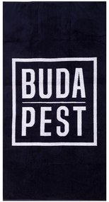 Budapest sötétkék strandtörölköző