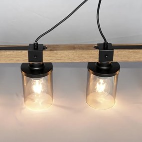 Brilagi - Kábeles függőlámpa VISTA 4xE27/60W/230V tölgy