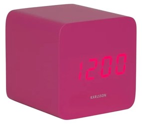 Karlsson 5982BP dizájner LED óra ébresztővel, rózsaszín, 7 cm