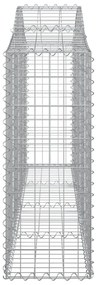 íves horganyzott vas gabion kosár 200x30x80/100 cm