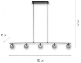 Paul Neuhaus 2026-18 - LED Csillár zsinóron WIDOW 5xG9/3W/230V