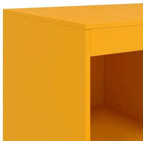 mustársárga acél magasszekrény 67x39x95 cm
