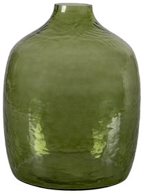 Zöld dekor üveg váza 23 cm