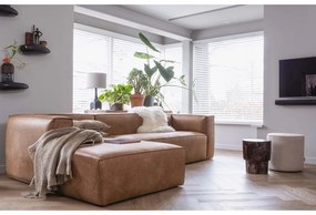 Sara bézs puff, ø 46 cm - WOOOD