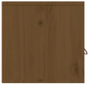 2 db mézbarna tömör fenyőfa faliszekrény 80 x 30 x 30 cm