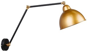 Fekete-aranyszínű fém fali lámpa Truck – Candellux Lighting