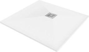 Mexen Stone+ kompozit négyzet alakú zuhanytálca 80 x 80 cm, fehér - 44108080