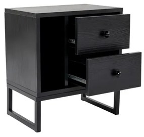 Éjjeliszekrény GLIMMER 50x45,2 cm fekete