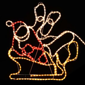 vidaXL 4 rénszarvas és szán karácsonyi fény 1548 LED-del 500 x 80 cm
