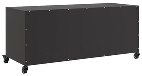 fekete acél TV-szekrény 100,5 x 39 x 43,5 cm