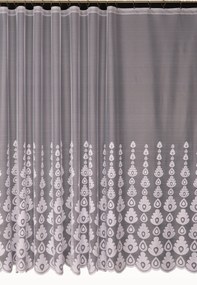 Mg Függöny jacquard 4232 Fehér 180x250 K szalaggal