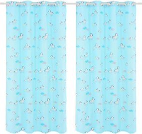 2 db zebrás gyerekszobai sötétítőfüggöny 140x240 cm