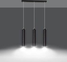 Emibig modern függeszték luna króm fekete emi956/3