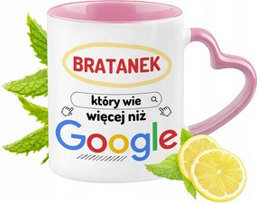 Bögre Árvácska Rózsaszín Szív Alakú Füllel Kávé Ajándék