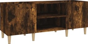 vidaXL füstös tölgy színű szerelt fa hanglemezszekrény 121x38x48 cm