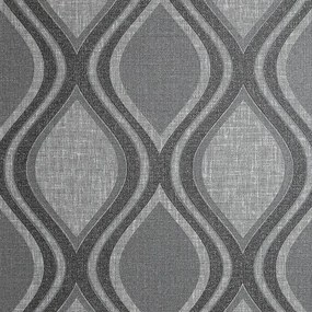 Arthouse Signature 1 Curve sötétszürke-szürke geometrikus vlies tapéta – 295100