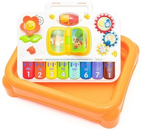 Baby Mix Multifunkcionális zenés tanulóasztal3 az 1-ben, sárga
