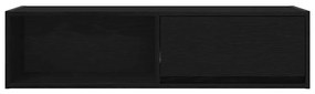 2 db fekete tölgy színű szerelt fa TV-szekrény 100x31x25,5cm