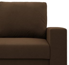 Zeus kanapéágy, szövet anyag, bonell töltet, egyenes kartámasz, barna