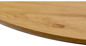 Kerek étkezőasztal tölgyfa dekoros asztallappal ø 100 cm Cesura – Unique Furniture