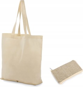 Pamut Összecsukható Bevásárlótáska hosszú fogantyúkkal