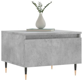 Betonszürke szerelt fa dohányzóasztal 50x46x35 cm