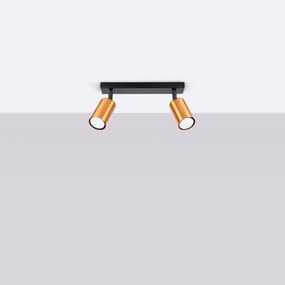 Sollux SL.1375 - Spotlámpa WINX 2xGU10/10W/230V fekete/réz