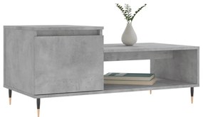 Betonszürke szerelt fa dohányzóasztal 100 x 50 x 45 cm