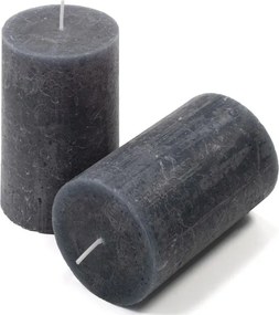 Rusztikus gyertya készlet 11,5 cm Ø 6,8 cm 6 db antracit