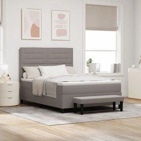 Box Spring Ágy matraccal & Pad Taupe 160x200 cm Szövet