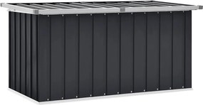 vidaXL antracitszürke kerti tárolóláda 129 x 67 x 65 cm