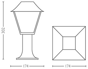 Philips 16496/30/PN - Kültéri lámpa  MYGARDEN ALPENGLOW E27/60W/230V