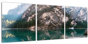 Kép egy hegyi tóról (órával) (90x30 cm)