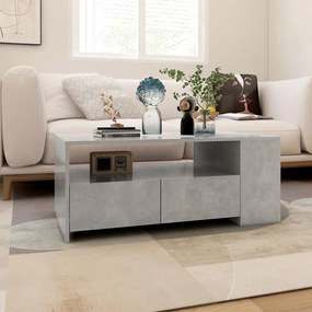 Betonszürke szerelt fa dohányzóasztal 102 x 55 x 42 cm