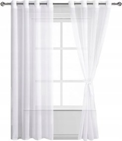 Kész Függöny Függöny Fátyol 145x250 Fehér