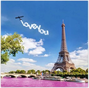 Poszterek 100x100 Eiffel-torony I love You