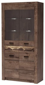 Vitrin Indie 03 (LED világítással) (sötét kőris). 1057758