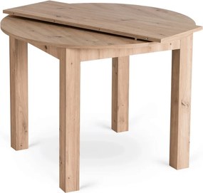 szett étkezőasztal HARRY 102-142 cm artisan tölgy és 4 szék FREDY szürke
