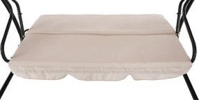 Kerti hinta, szétnyitható, bézs/szürke, NAILA