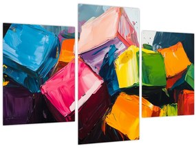 Kép - Színes kockák (90x60 cm)