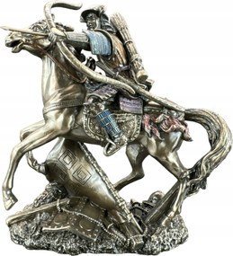 Szobor figura Szamuráj szobor ló páncélban Veronese WU78196
